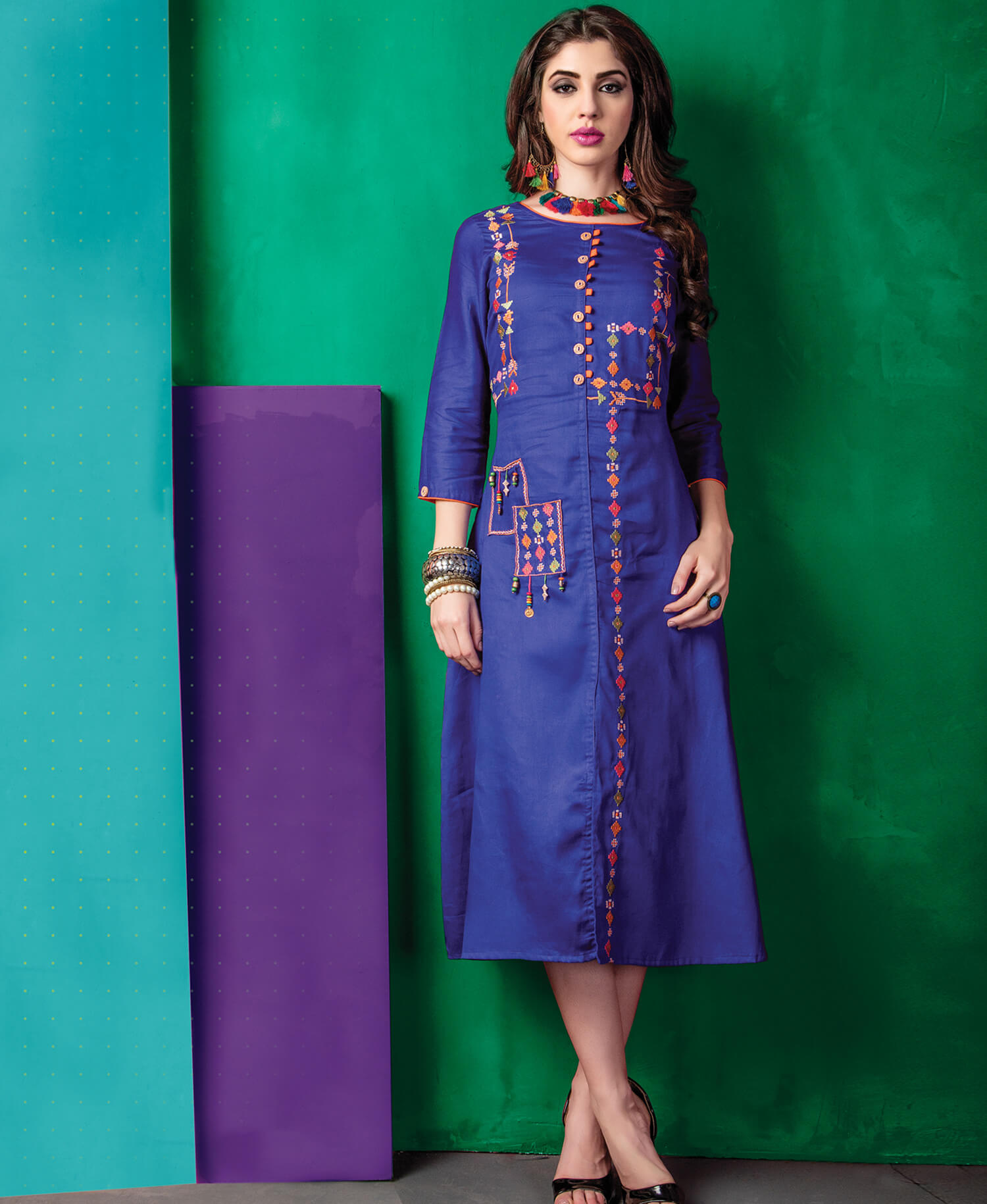 embroidery anarkali kurtis